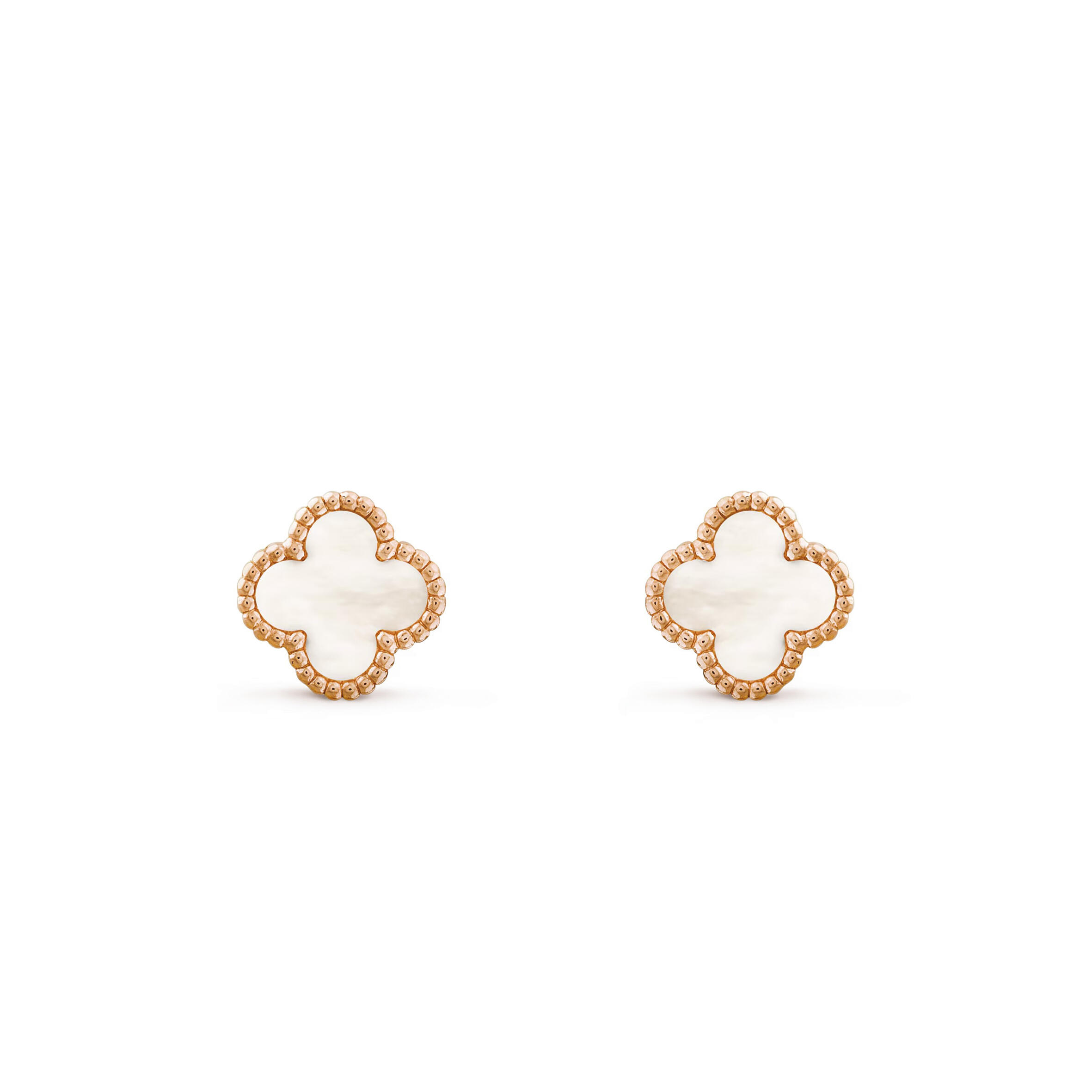 VAN CLEEF ARPELS SWEET ALHAMBRA EARRINGS ROSE GOLD